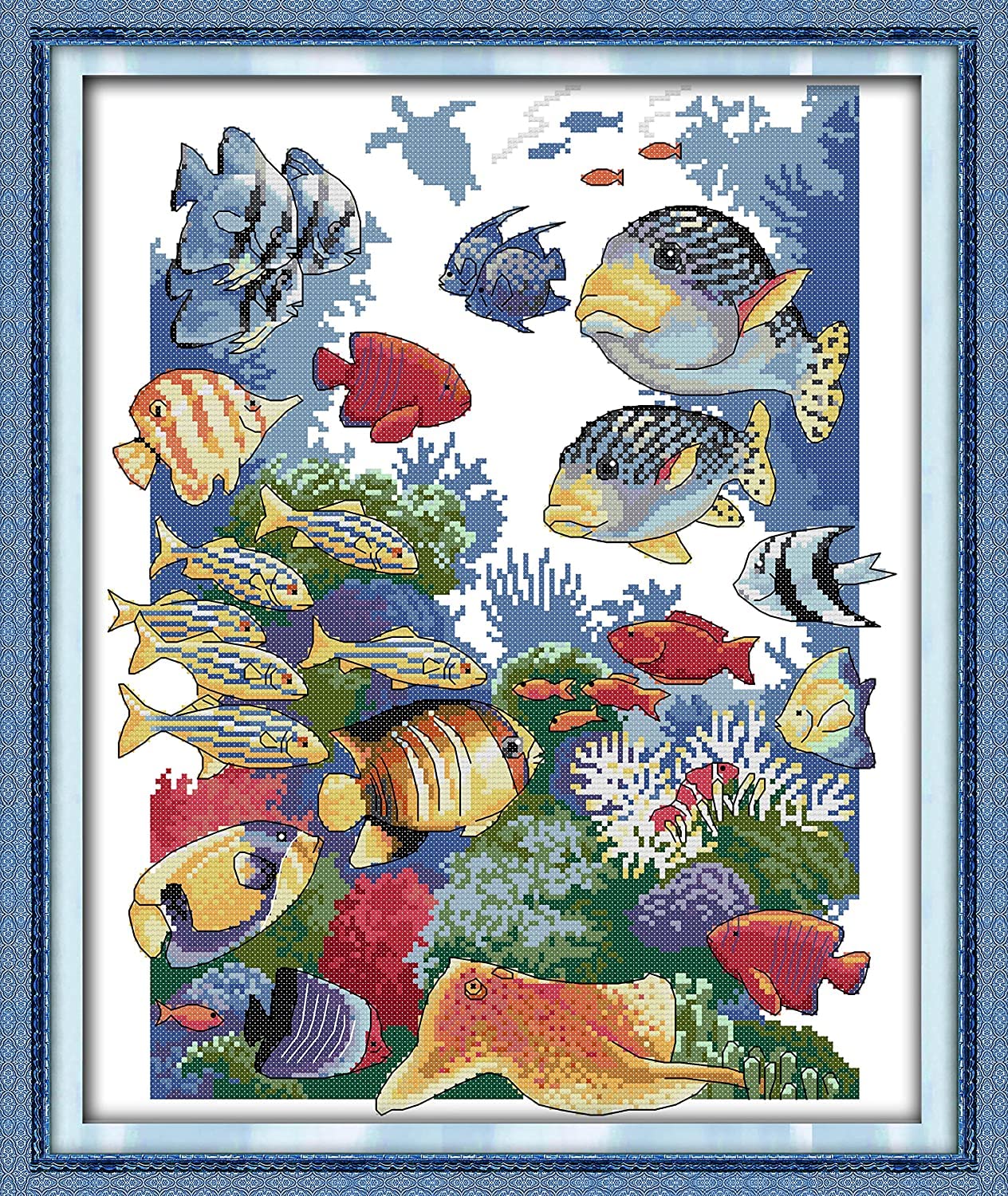 ABEUTY Kit De Broderie Au Point De Croix Arc-en-ciel Pour