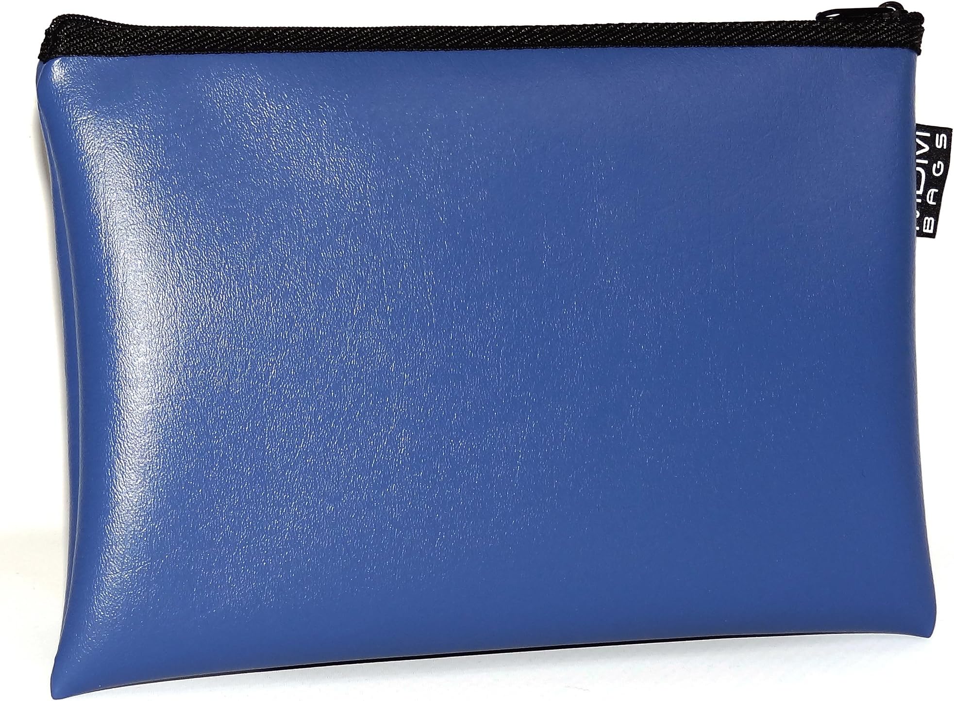 MDM Security Bank Deposit / Utility Zipper, Coin Bag, 12x8 Inches/ Blue Money Bag.