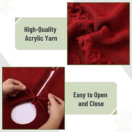 Vista 78 de Mr. Pen Christmas Tree Skirt - 48 inches, Faux Fur, White