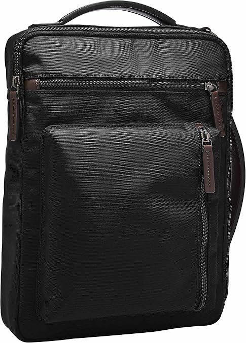 Amazon | [Fossil] メンズ BUCKNER ブラック ナイロン コミューター