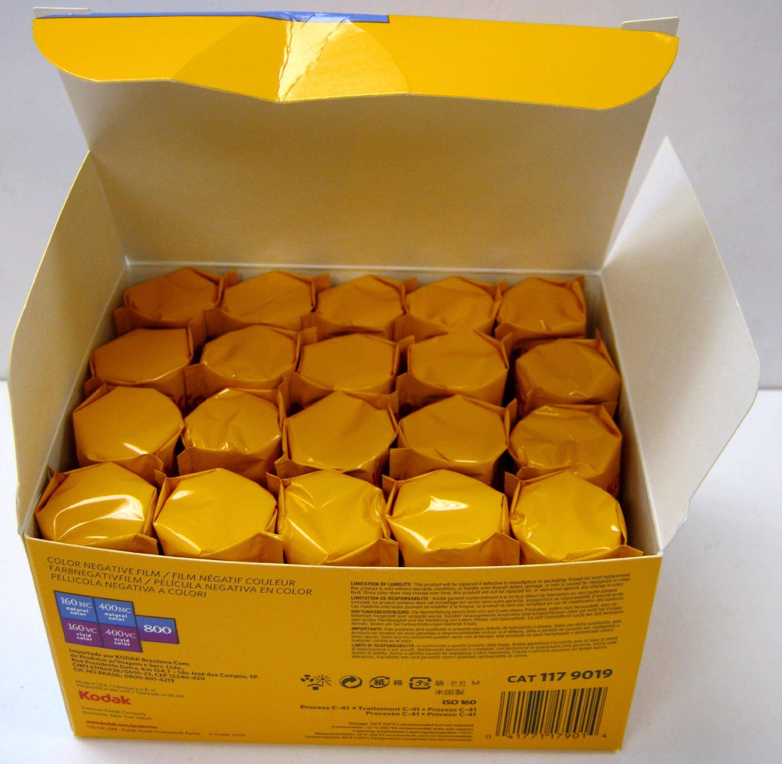 20 Roll Pro Pack Box Kodak Portra 160nc 120 Color Print Film Outdated 07/2011