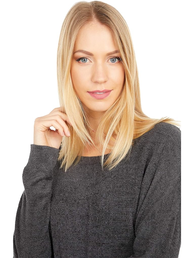 Gray Barefoot Dreams Cozychic Ultra Lite Slouchy Pullover