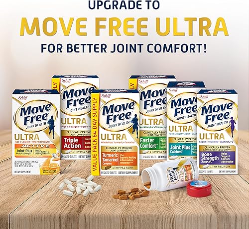 Miniatura 6 de Move Free MSM 1500 mg por porción con glucosamina y condroitina - tabletas avanzadas de apoyo para articulaciones para flexibilidad de movilidad