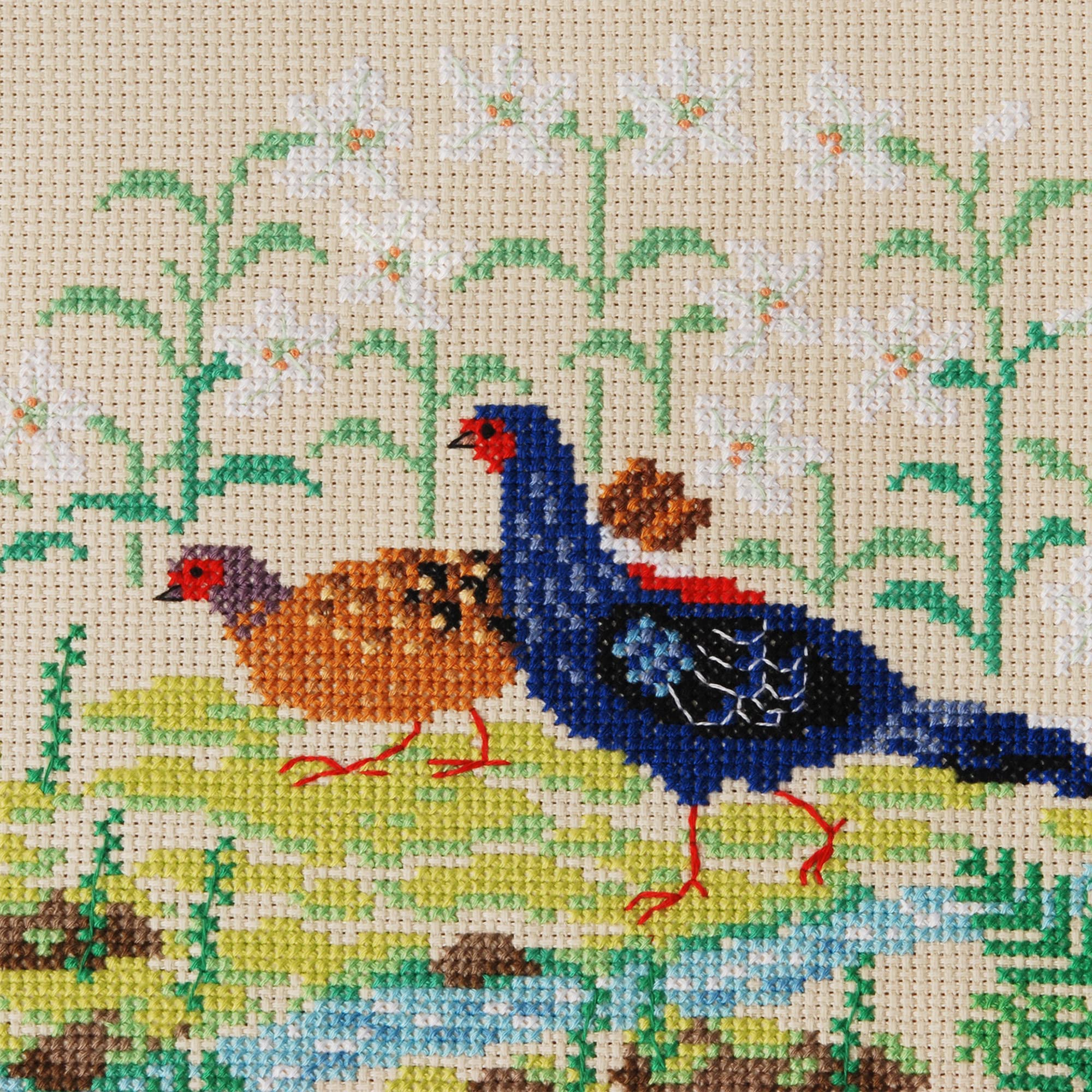 ハンドメイド　クロスステッチ作品 刺しゅうキット 『ぬりえみたいなクロスステッチ ストロベリー