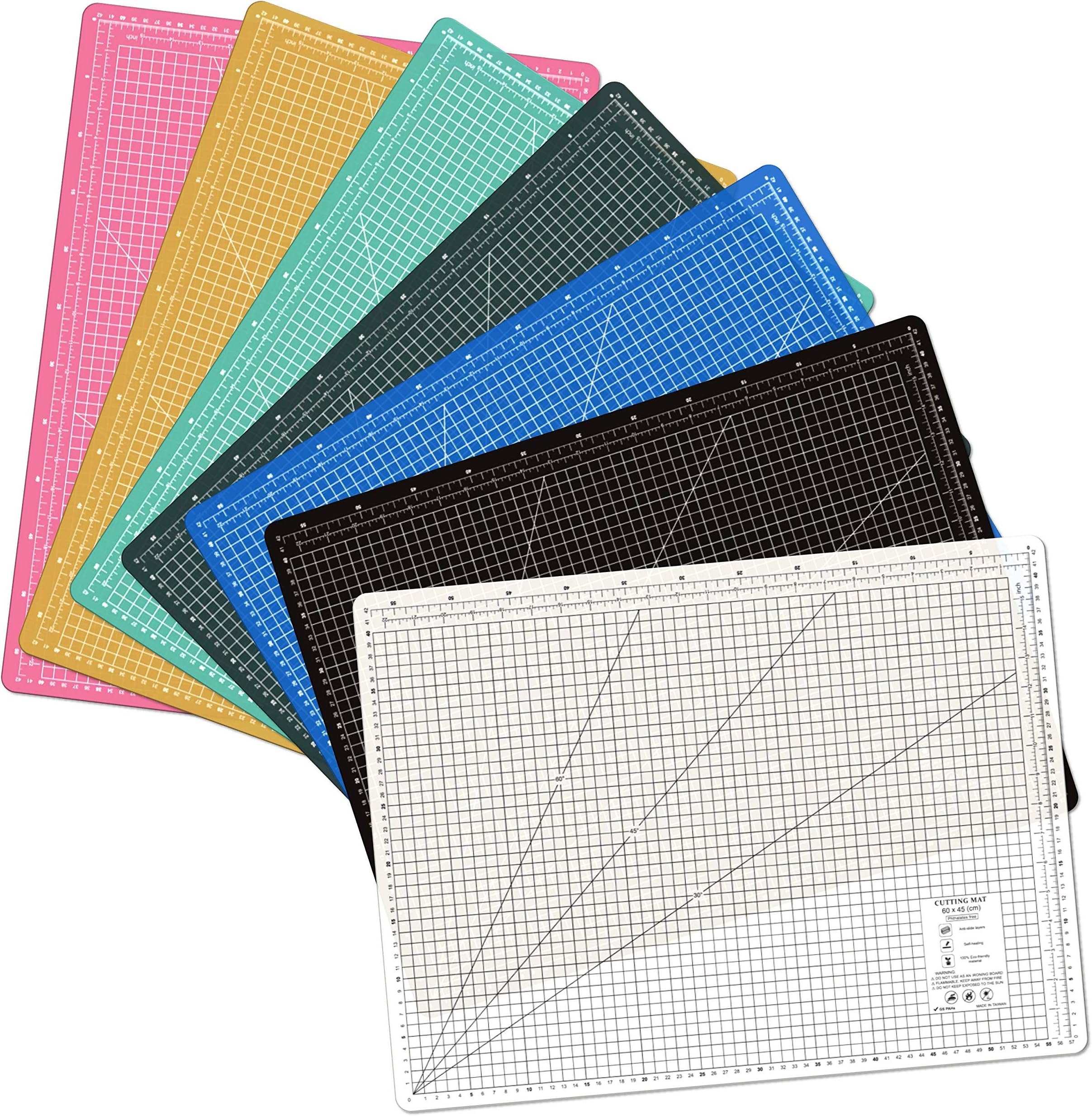 PP A2 Cutting Mat - A2 Eco Friendly (24L x 18W Inch) (600 x 450 mm), Colorful Self Healing Cutting Mat Craft Fabric Quilting Sewing Scrapbooking One Sided Art Project (Set of 1) UESTA (Dark Green)