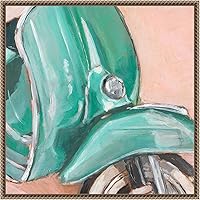 Vista 15 de Amanti Art Framed Canvas Wall Art 30x30 Retro Scooter IV by Ethan Harper, Framed Wall Art Canvas, Transportation Artwork, Country Rustic Decor