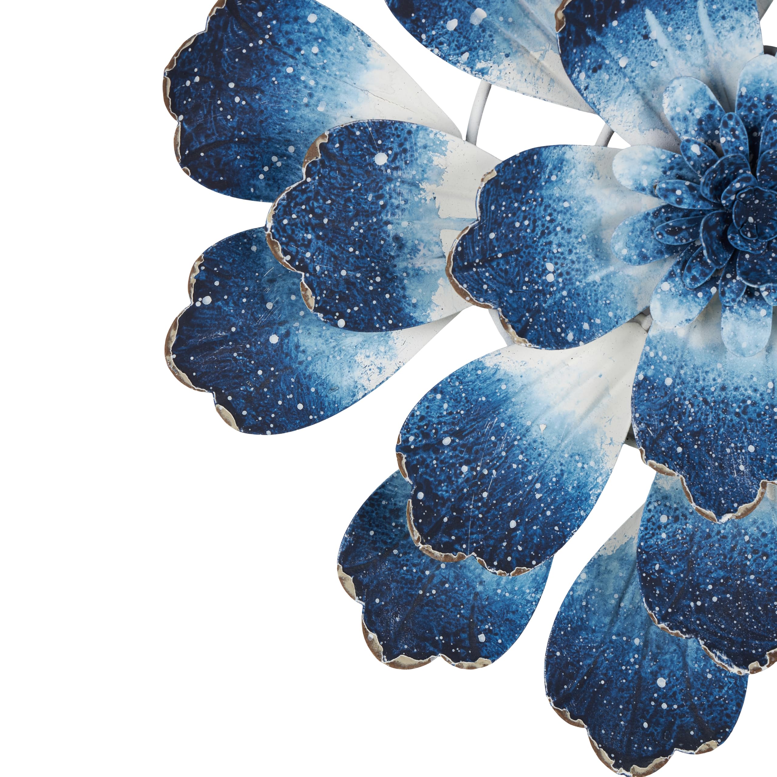 Lot De 7 Décorations Murales Fleurs Métal | Design Double Couche | Pour Salon, Chambre, Bureau - 3