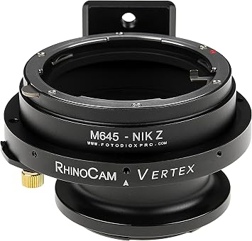 RhinoCam Vertex Rotating Stitching Adapter, Compatible with Mamiya 645 M645 Mount SLR Lens to Nikon Z-Mount Mirrorless Cameras