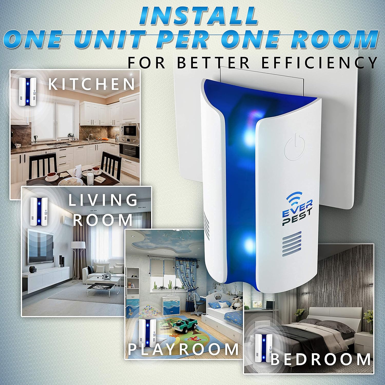 Ultrasonic Pest Repeller Plug in - Electronic Insect Control Defender - Roach Bed Bug Mouse Rodent Mosquito Killer - Indoor Reject Repellent -for Cockroach Ants Mice Fly Rat Bedbug : Health & Household