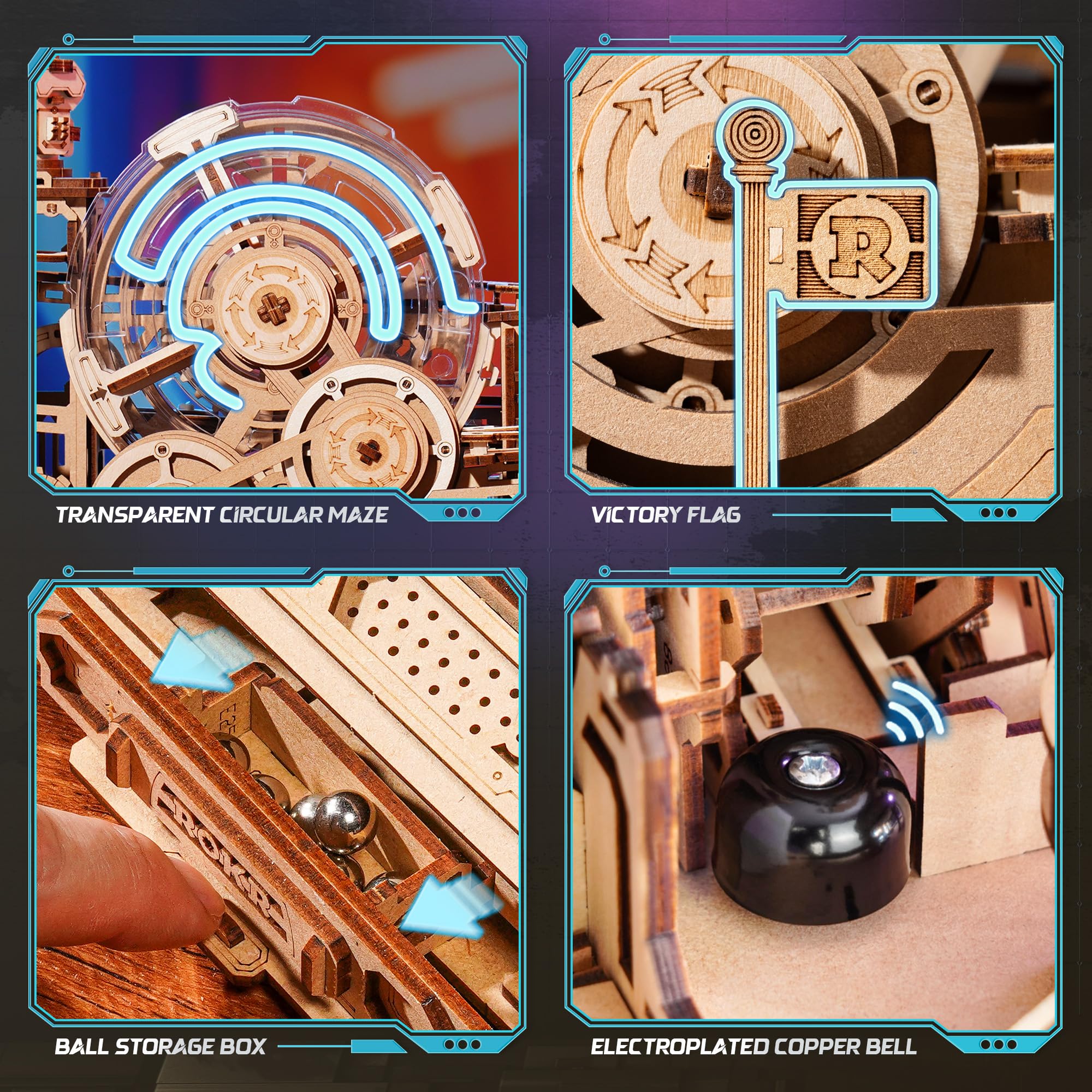Kikkerland 3D puzzel van hout - In de vorm van een Haai - Zeedier - DIY