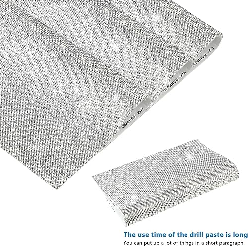 Vista 129 de Outus 12000 piezas de lámina de strass Bling Bling, calcomanías de strass, autoadhesivas, calcomanías para decoración de autos DIY, calcomanías