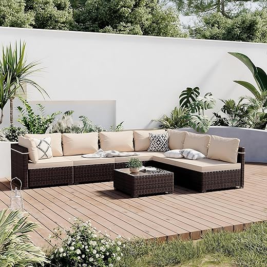 L Shape Sectional Sofa Set 6-Seater Cream