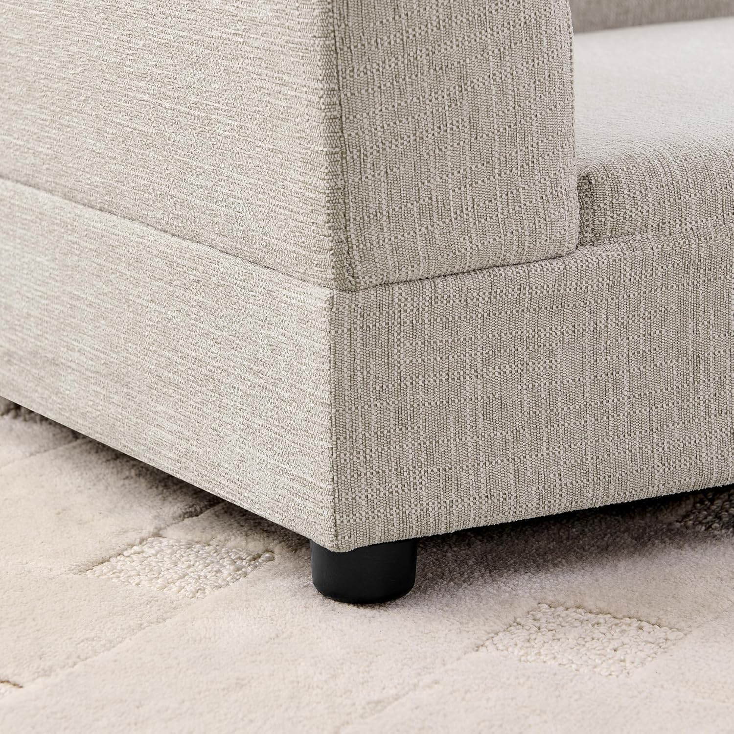 56.5" Dog Sofa Couch for Medium and Large Dogs with Backrest and Armrest, Memory Foam Dog Sofa Bed, Modern Elevated Pet Couch Bed with Legs for Dogs, Beige