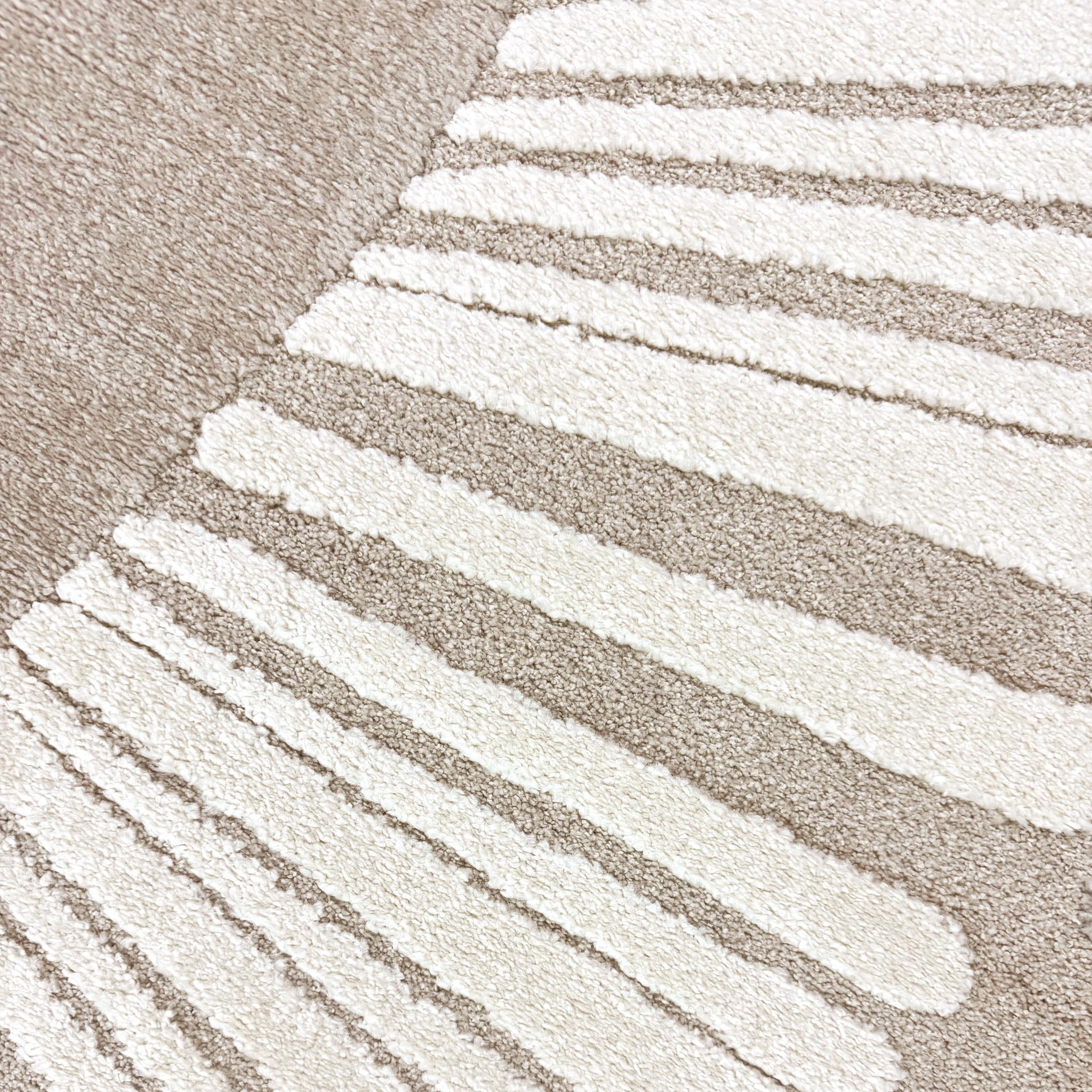 CARPETIA Teppich Kinderzimmerteppich hell niedlicher Löwe beige Creme, 120 cm RUND