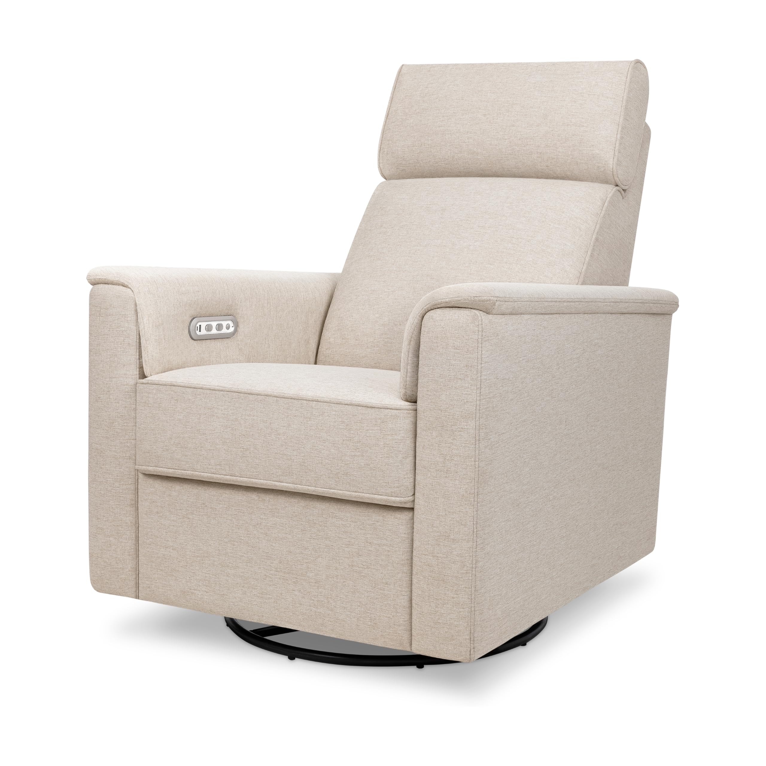 Namesake Willa Plus Electric Power Recliner Chair with Headrest & USB Ports - Water & Stain Resistant Nursery Glider Rocking Chair for Nursing - GREENGUARD Gold Certified 270° Swivel Glider Recliner