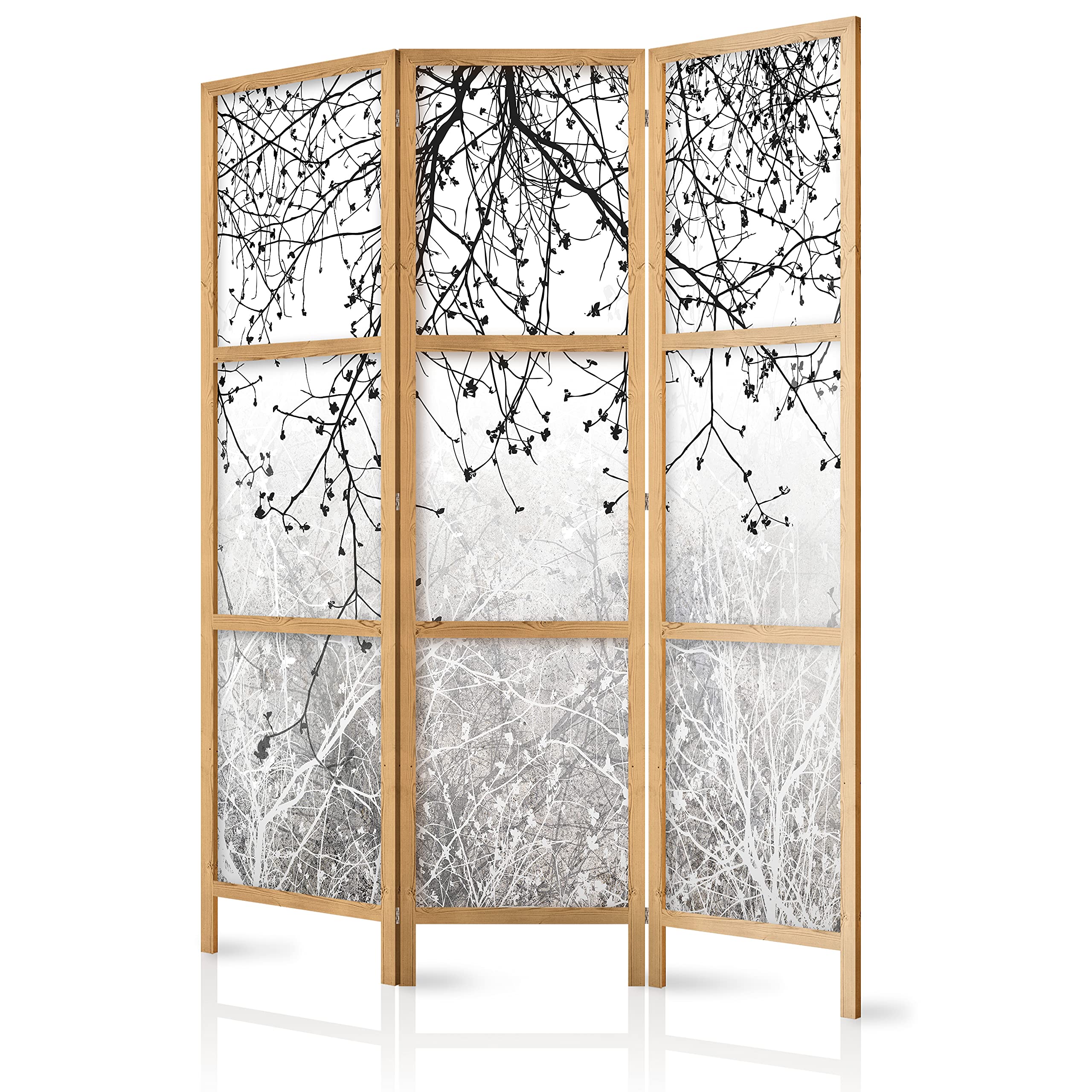 murando Room divider Tree botany forest nature abstract 135x171cm / 54"x68" 3 pieces Non-Woven Canvas Single-Sided Folding Screen Privacy wood pattern design hand made Home office Japan b-C-0840-z-b