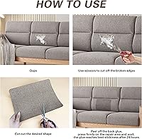 Vista 5 de KING MOUNTAIN Parches de reparación de lino fino, tela autoadhesiva, 8 x 11 pulgadas, 2 unidades, multicolor, para sofá (negro carbón)