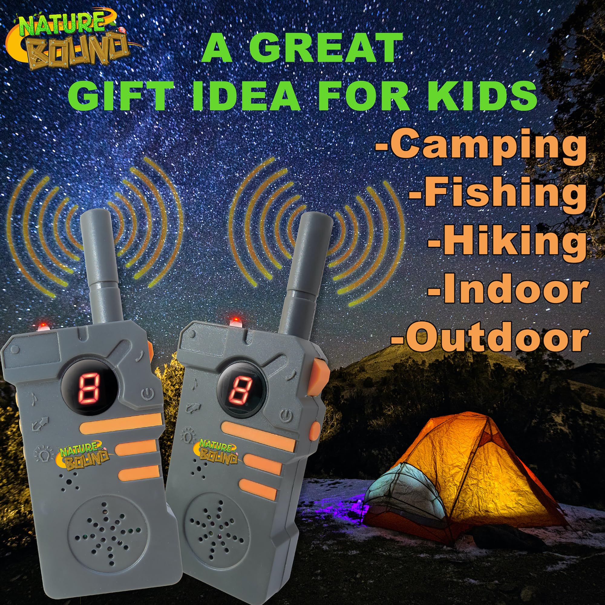 Walkie Talkies para niños con alcance de hasta dos millas y linterna integrada, 462 mhz, juego en dos, clips para cinturón, para niños y niñas a partir de 5 años, gris 5