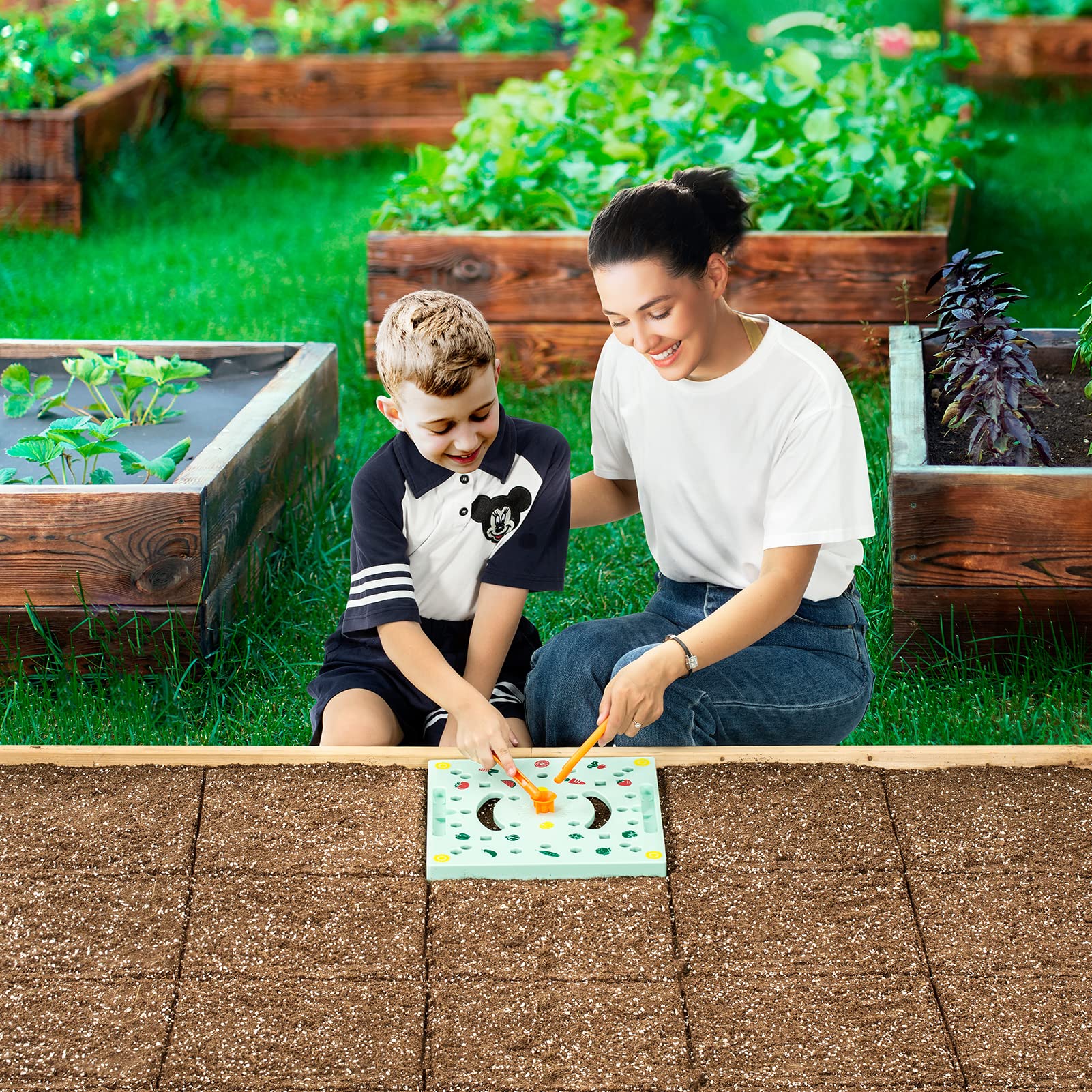 Herb Ruler Seed Spacing Template Square Foot Gardening Seed Sowing Tool Kit ...