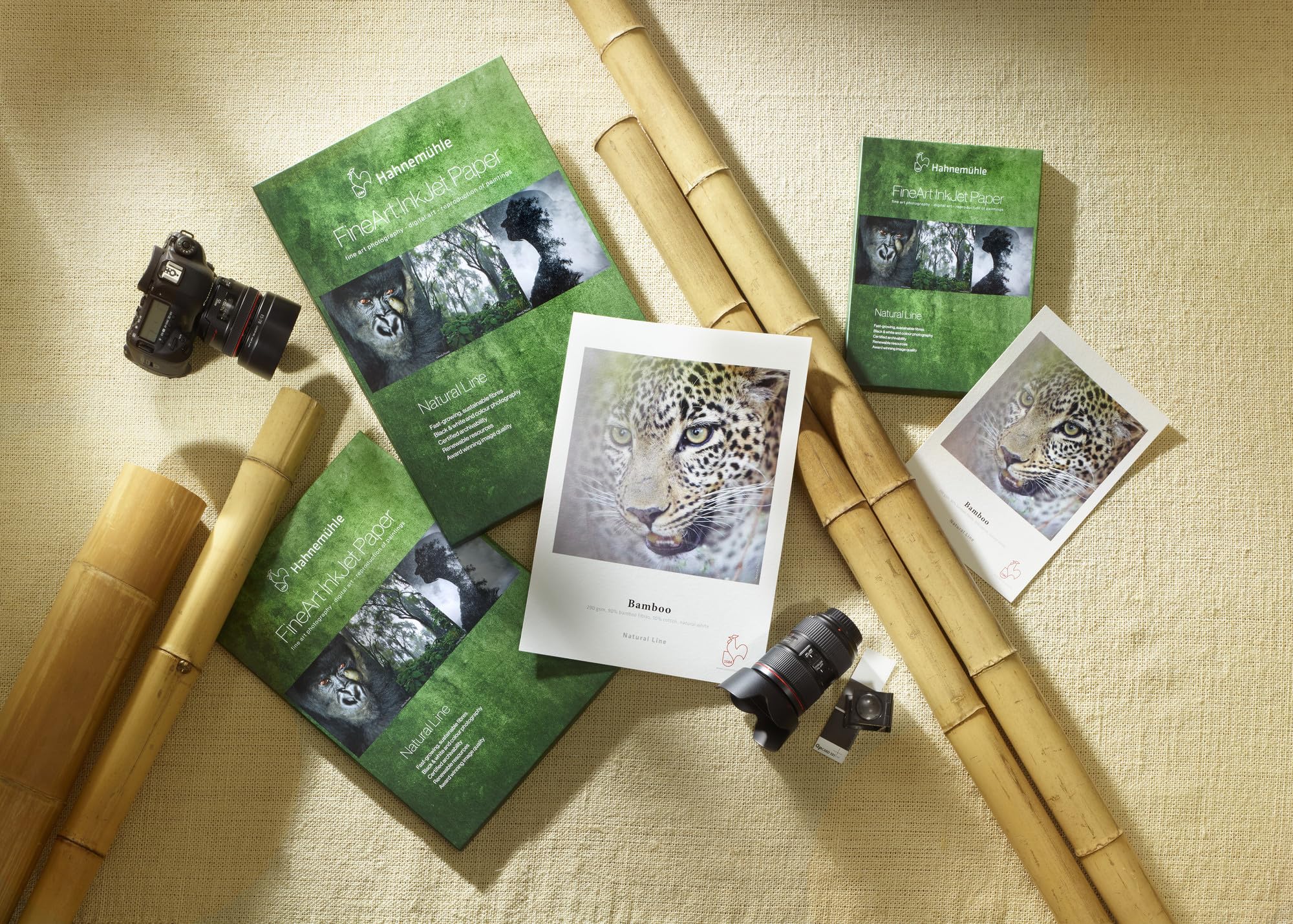 Hahnemühle 10641609 Digital FineArt Bamboo - Papel de bambú (290 g/m2, DIN A3+, 329 x 483 mm), color blanco