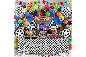 Monster Truck Balloon Arch Kit, Truck Birthday Party Decoration, 99-Piece Party Supplies