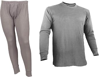 Thermal Underwear Set for Men - Cotton Blend - Waffle Knit for Extra Heat