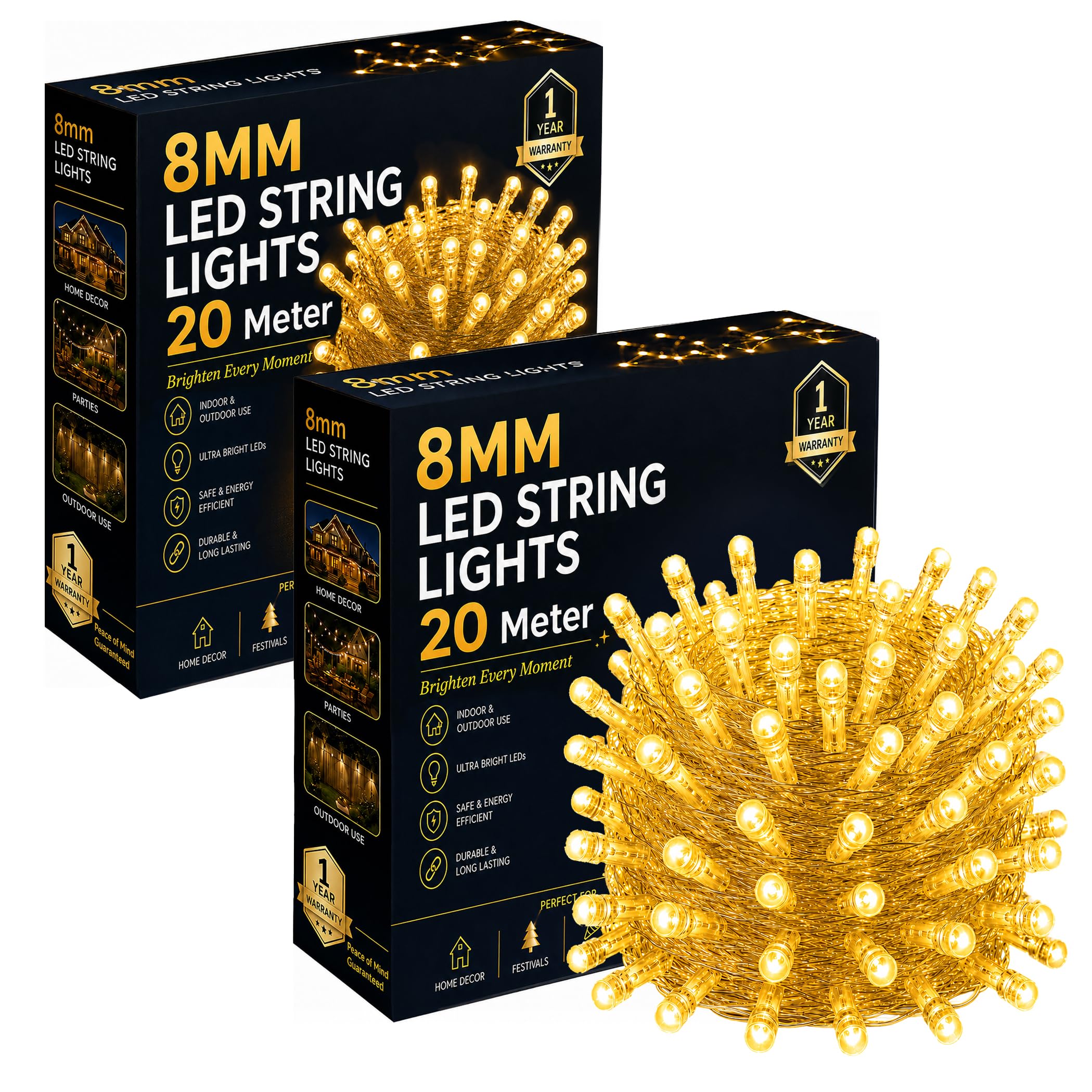 Gesto 45m LED String Lights - Warm White Fairy Lights -15
