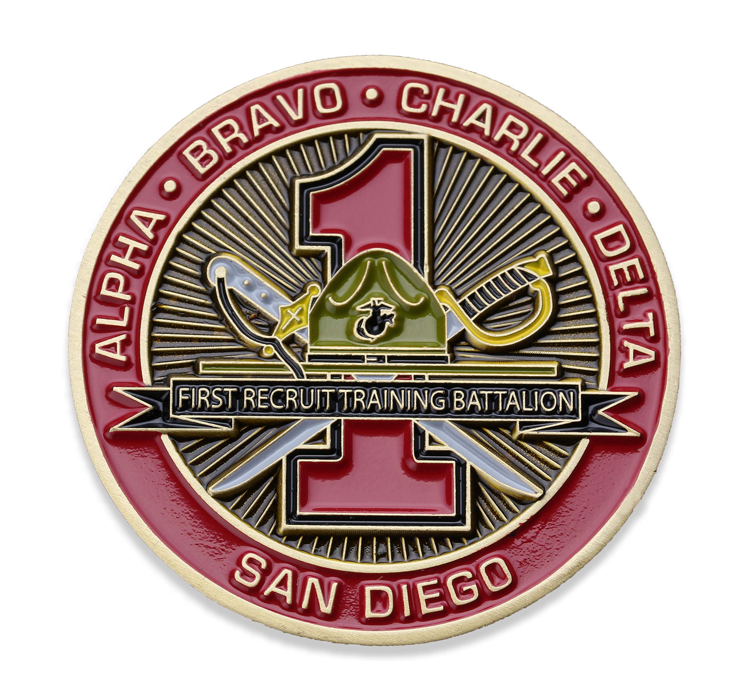 Amazon.co.jp: USMC 初めてのリクルートトレーニング大隊サンディエゴチャレンジコイン - 1st BN サンディエゴ -  海兵隊トレーニングミリタリーコイン - 海兵隊のためにデザインされたデザイン - 公式ライセンス商品 : ホビー