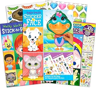 Make a Face Sticker Books for Girls Kids Toddlers - Set of 3 Sticker Face Activity Books with Over 90 Faces and 750 Stickers Total