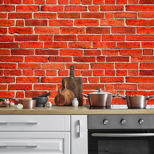 Miniatura 5 de Chuangdi Cortinas de pared de ladrillo para pared, diseño de escena, papel tapiz de ladrillo, cortina de papel tapiz extraíble para puerta, mantel