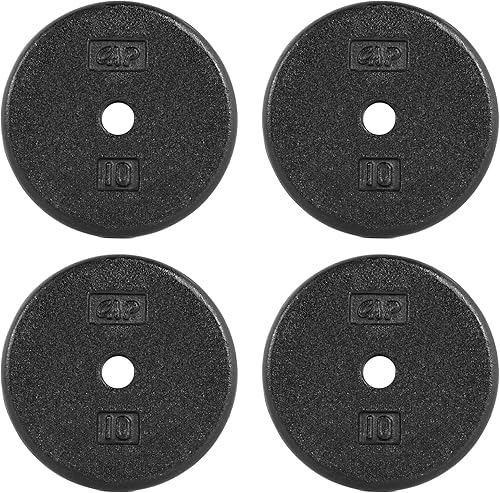 Miniatura 8 de CAP Barbell Placas de peso estándar de hierro fundido de 1 pulgada, individuales y juegos | 1.25-50 libras | Múltiples opciones Gris,Negro, 10