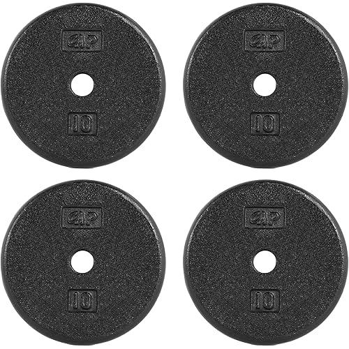 CAP Barbell Standard 1-Inch Cast Iron Weight Plates - Singles & Sets | 1.25-50 lbs | Multiple Options
