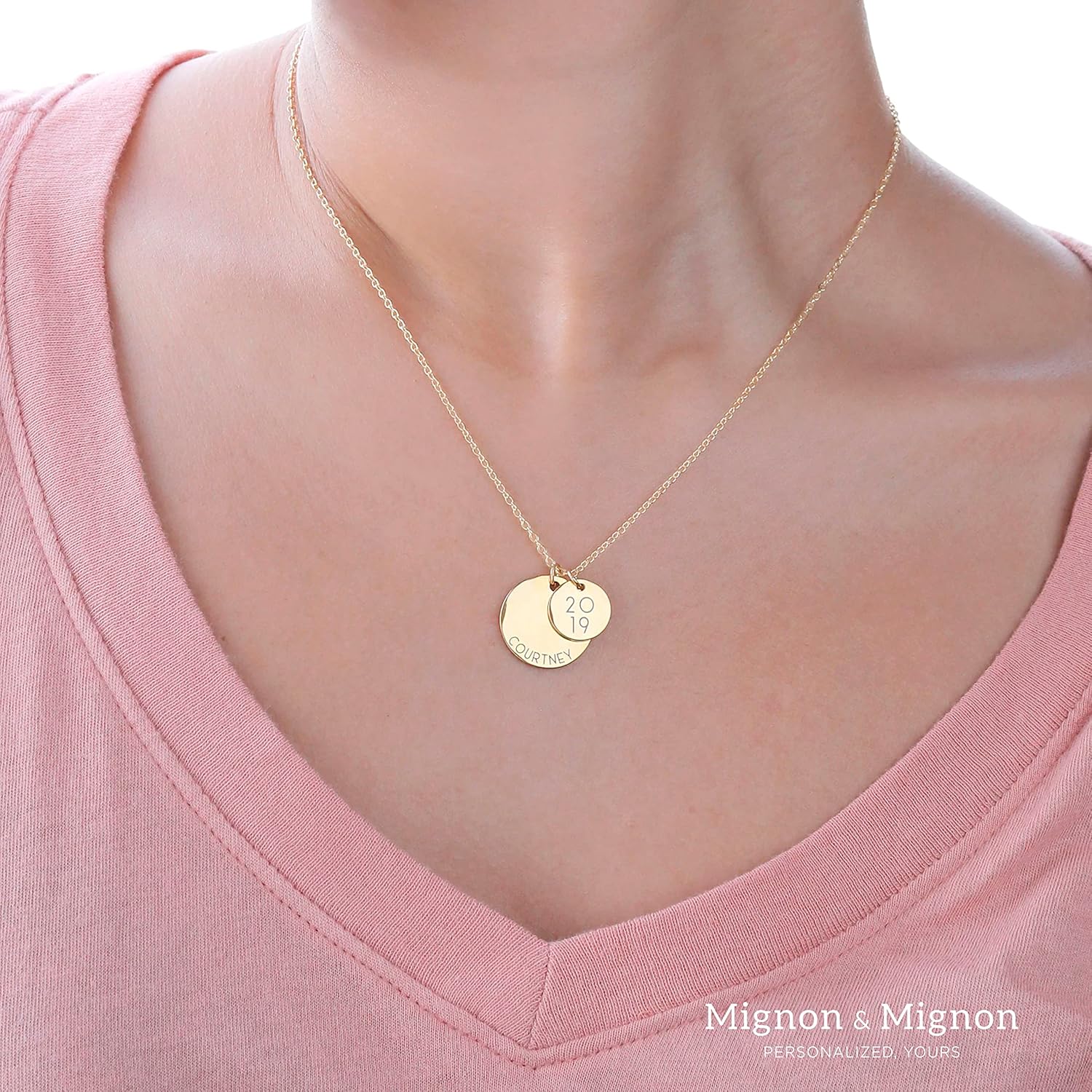 MignonandMignon Personalized Graduation Name Necklace College Graduate Gift High School Women Grad Class of 2021 Customized for Her - LCN-NC