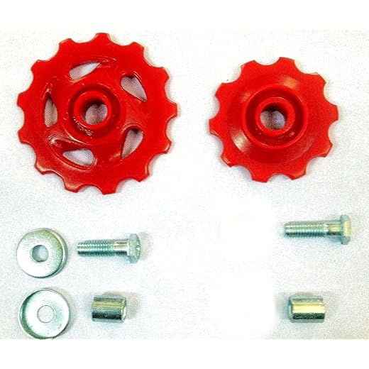 Molded Plastic Bicycle Derailleur Pulley Wheels 2pcs