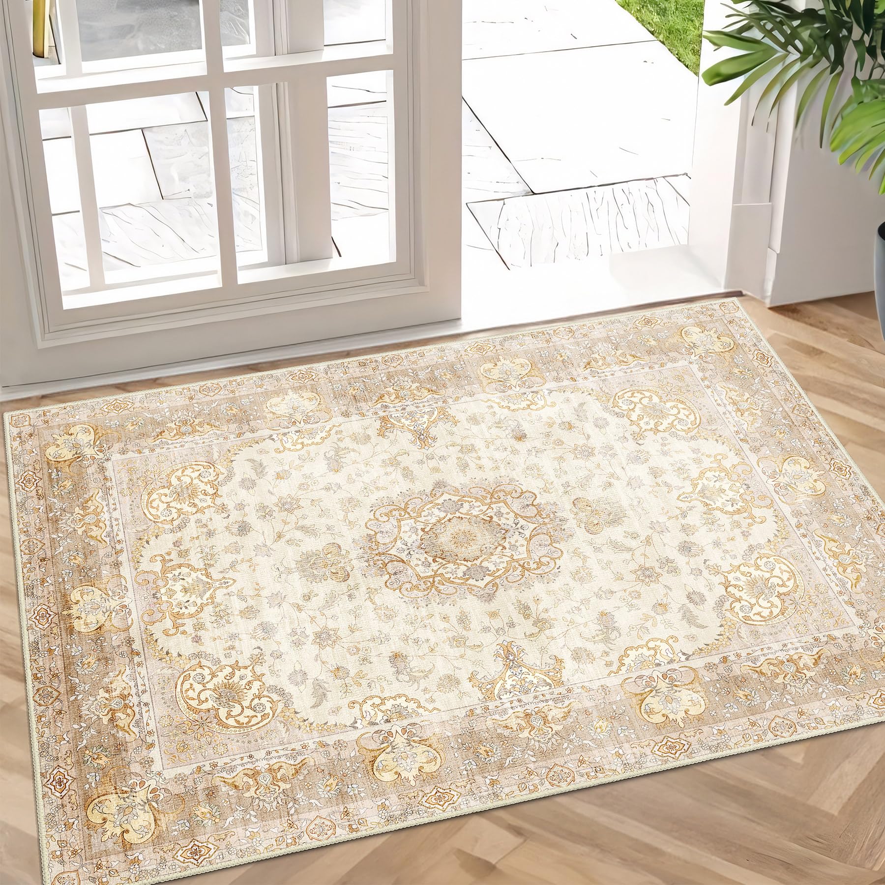 Photo 1 of Castage Small Rugs 2'x3',Boho Rug for Entryway Bathroom Entrance Doormat