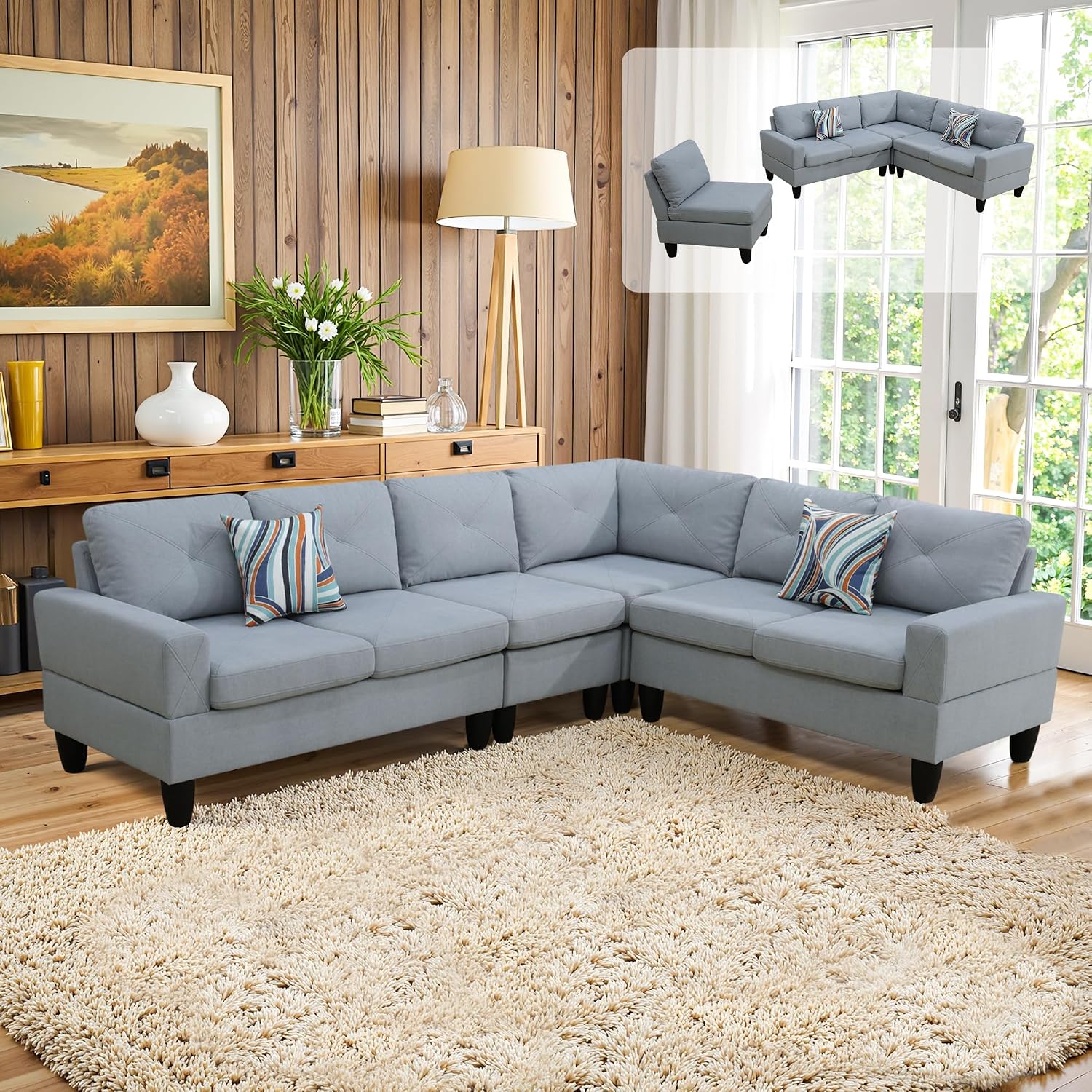 Amazon.com: Lyngins Modular Sectional Sofa Couches for Living Room