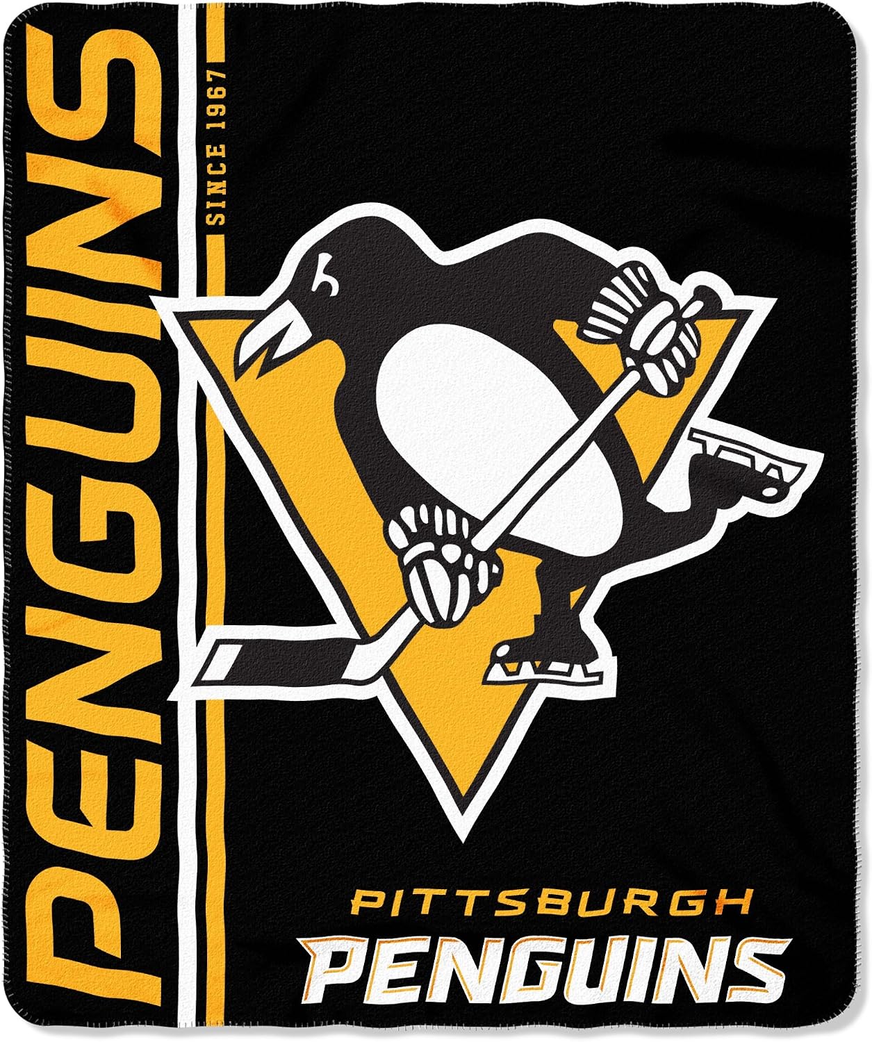 Amazoncom Nhl Pittsburgh Penguins Cross Check Fleece Throw Blanket