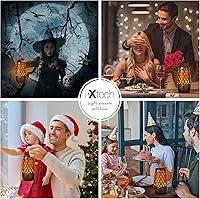 Vista 3 de IXTECH Altavoz Bluetooth para exteriores, impermeable, inalámbrico, con luz de llama LED, altavoz Bluetooth para ducha para camping, patio