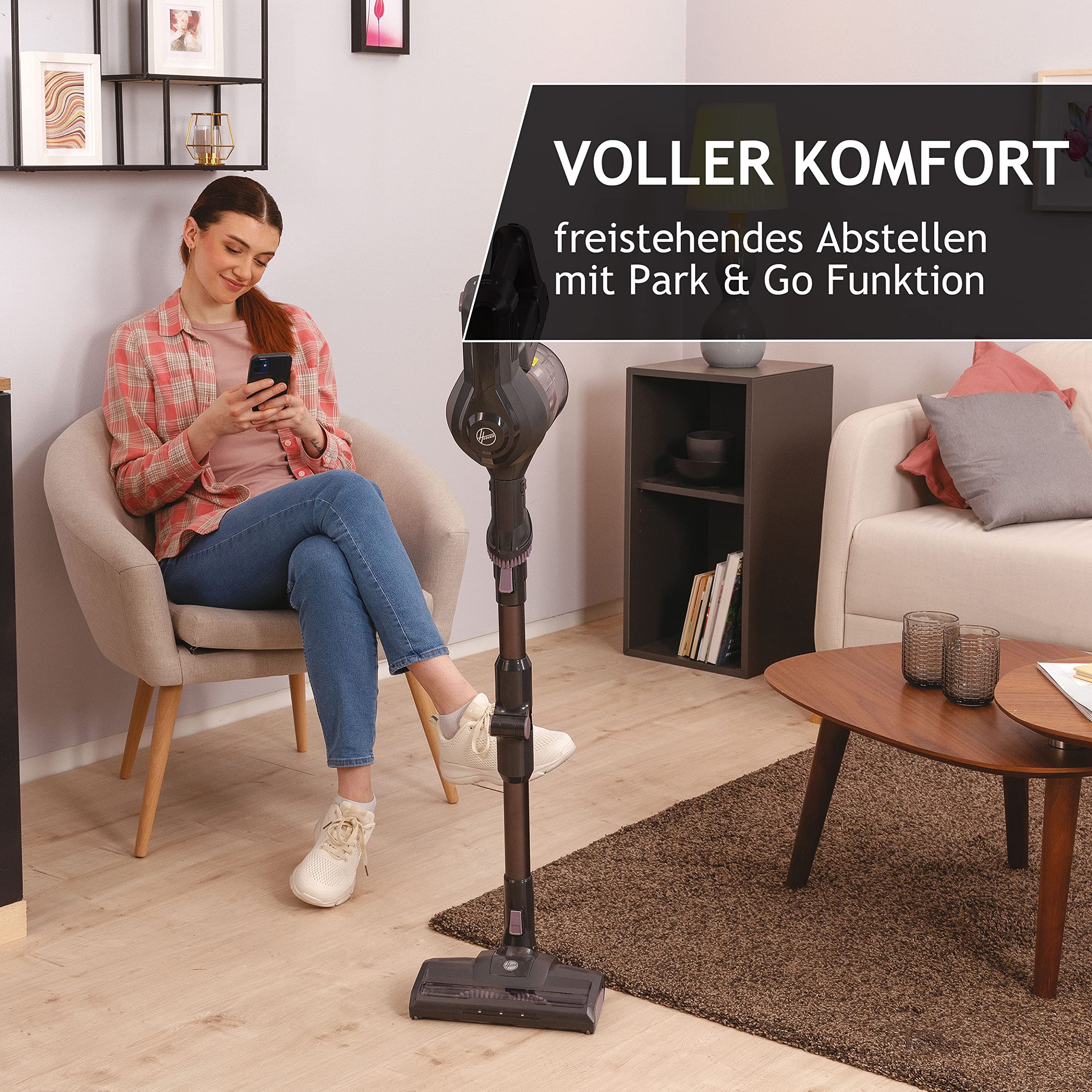 Hoover HF1 FLEX Cordless Vacuum – 2-in-1 Stick & Handheld With Flex Tube, LED Nozzle & 30 Min Runtime