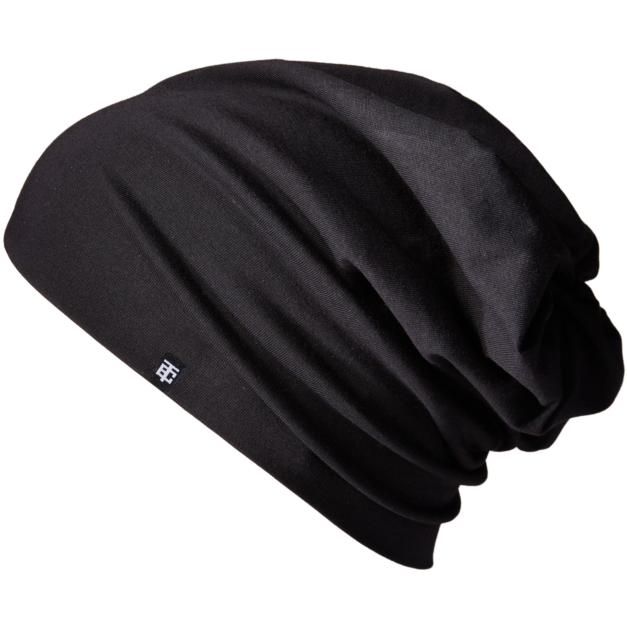 Enter the Complex® Leichte Beanie Mütze, Herren und Damen, Übergangsmütze, Sommer Beanie, Dünne Kopfbedeckung, Baumwolle (Jersey), L/XL, Schwarz