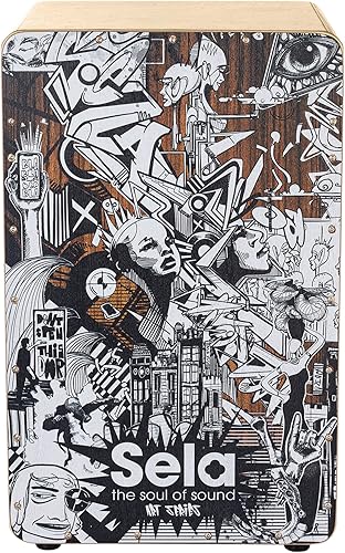 Miniatura 3 de Sela Percussion Art Series - Tambor de caja de abedul Cajon con trampas internas, fabricado en Alemania, 2 años de garantía (SE173)