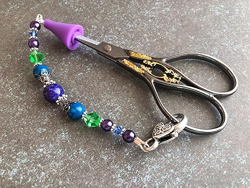 Miniatura 7 de Beaded Scissor Fob Jewelry with Tip Cover
