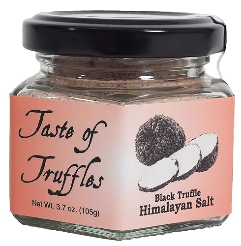 Trufa negra sal rosa del Himalaya, trufas europeas negras burdeos (Tuber Uncinatum) alimentos gourmet aptos para veganos y vegetarianos, 3.7 oz (105