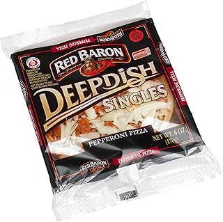 Red Baron Frozen Pepperoni Pizza, 6-Ounce Pizzas (Pack of 12)
