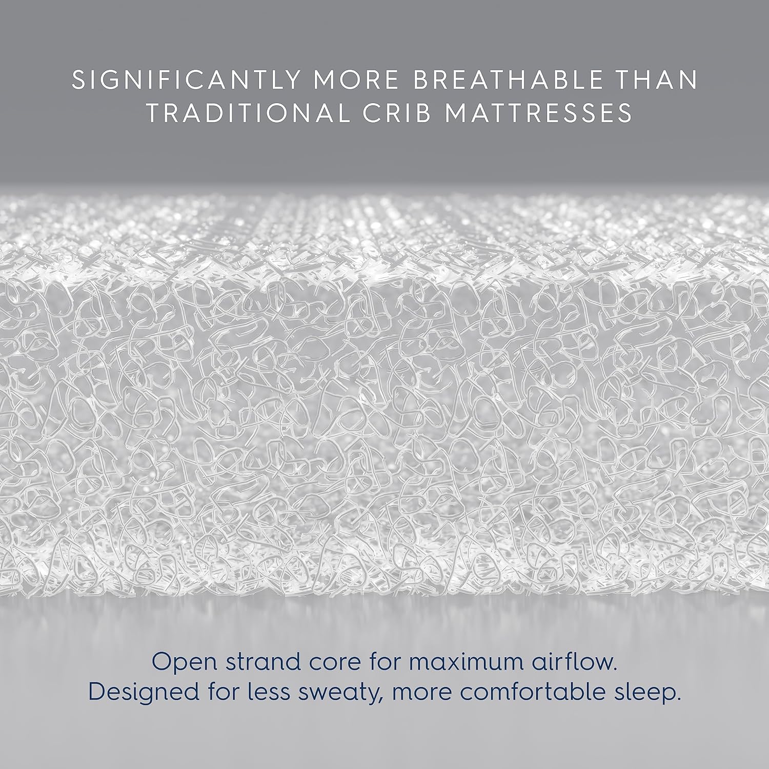 HALO DreamWeave Crib & Toddler Mattress - 100% Breathable Mattress and Core, Dual Sided 2-Stage Design, Machine Washable Cover, Hypoallergenic, Open Strand Polymer Core, Greenguard Cert.