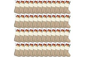 Zhanmai 48 Pcs Christmas Natural Jute Burlap Stocking: A Festive Farmhouse Decor