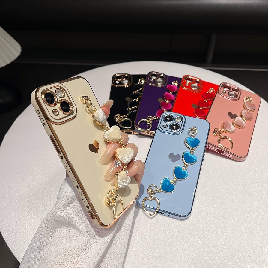 Amazon.com: Caseative for iPhone 13 Case,Cute Plating Love