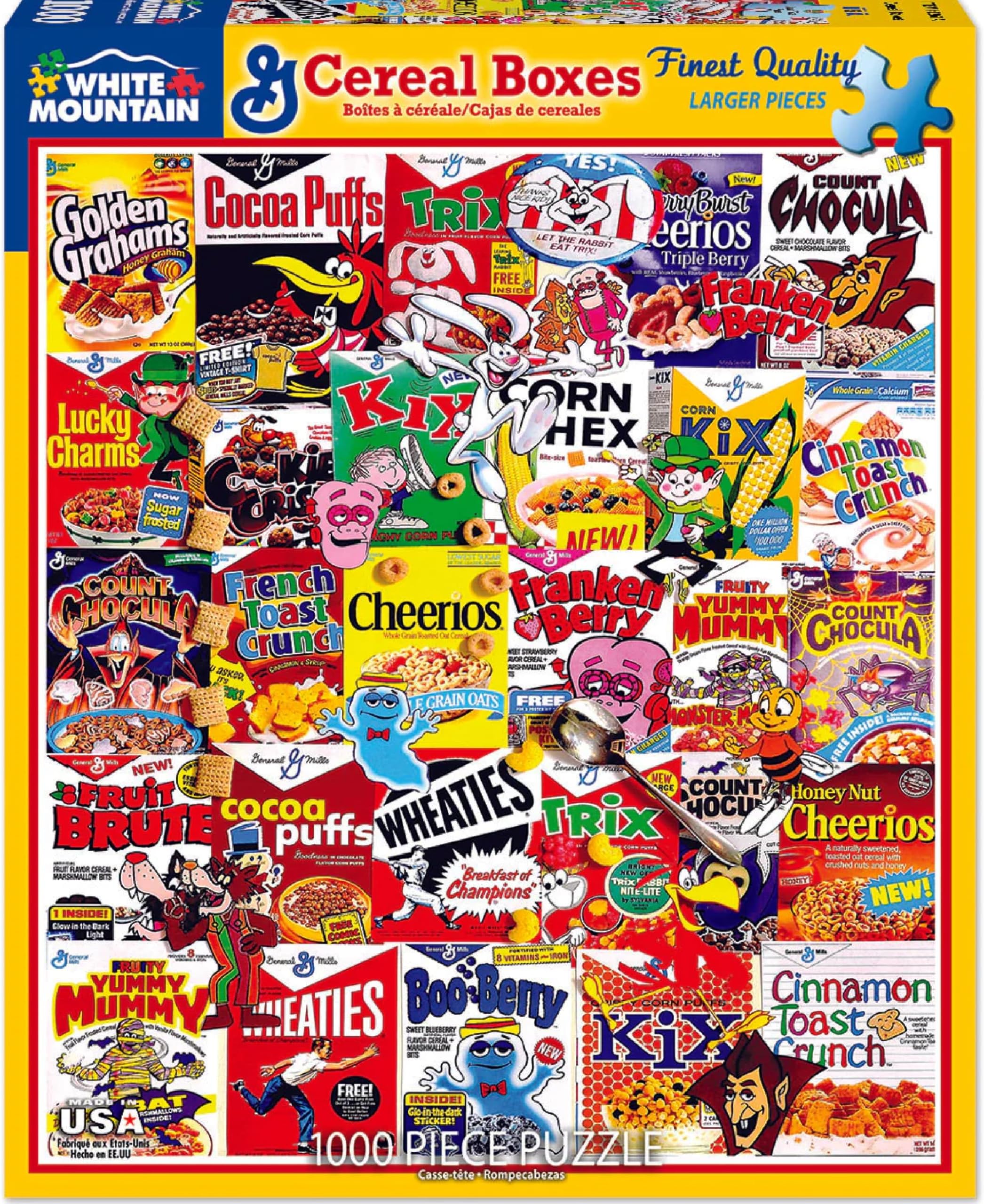 White Mountain Puzzles Cereal Boxes - 1000 Piece Jigsaw Puzzle