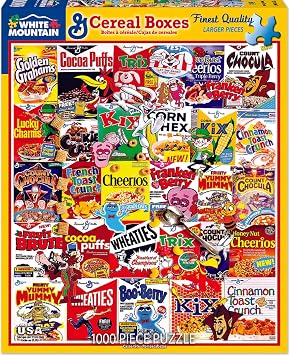 White Mountain Puzzles Cereal Boxes - 1000 Piece Jigsaw Puzzle | Large Pieces, Gift for Adults and Family, 24"x30" in