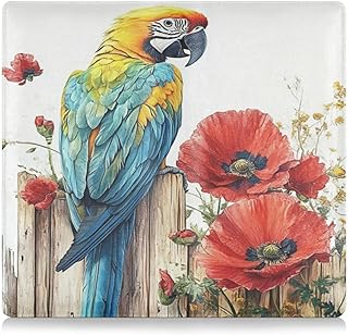 MCHIVER Poppy Wooden Fence White Car Registration and Insurance Holder Lether Vehicle Glove Box Organizer Car Essentials Bag for Document License Cards